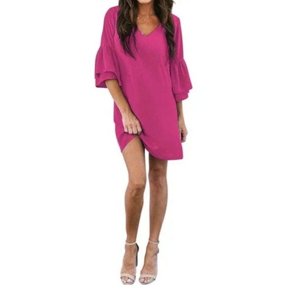 Beautiful, fuchsia color mini dress   NWT